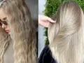 Dwie kobiety z blond włosami. Jedna ma falowane włosy i okulary przeciwsłoneczne, druga proste, z efektem sombre.