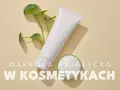 Biała tubka kosmetyku i gałązka z listkami. Wąkrota azjatycka w kosmetykach to sekret pięknej skóry.