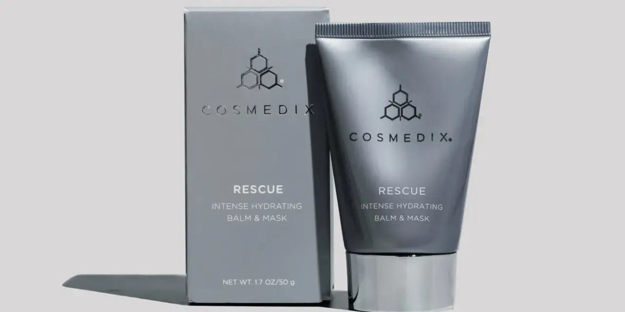 Krem nawilżający Cosmedix Rescue, idealny dla skóry wrażliwej, bo jest hipoalergiczny.