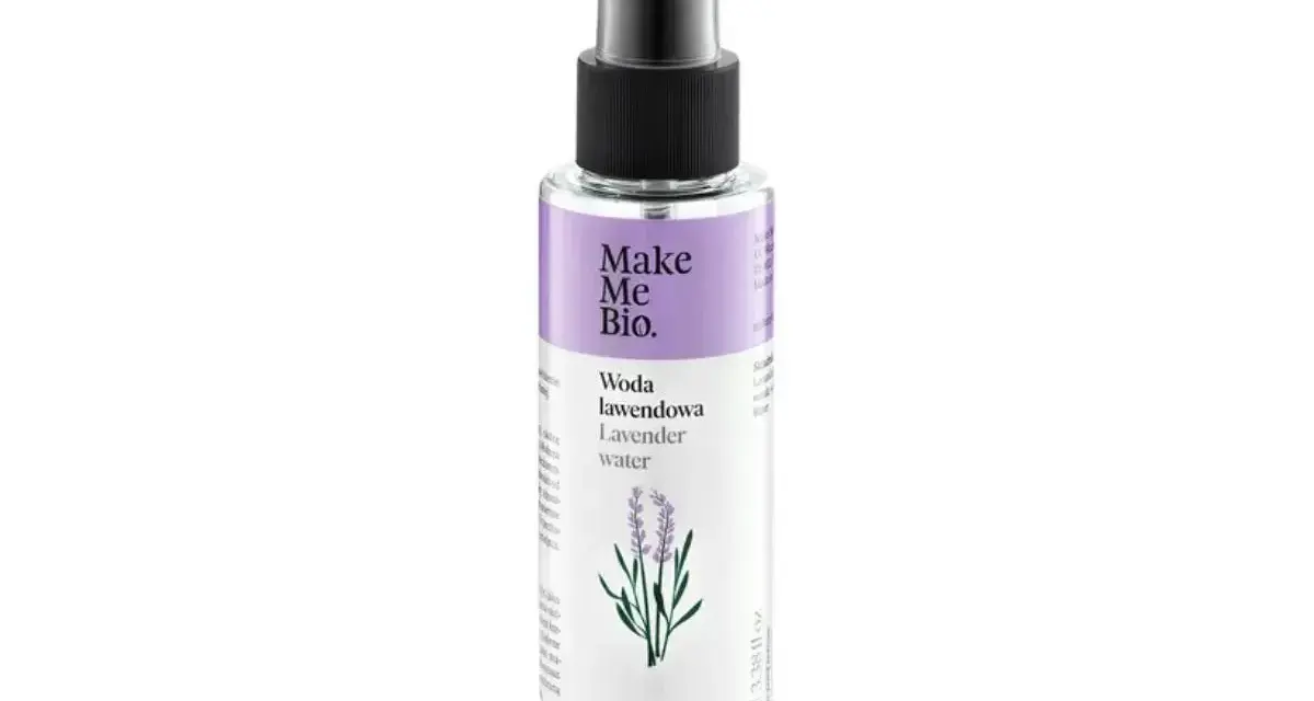 Woda lawendowa Make Me Bio, idealna do pielęgnacji cery z problemem trądziku. Delikatny spray z lawendą.