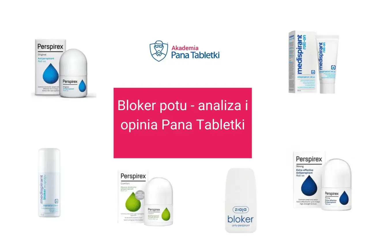 Kolekcja antyperspirantów i blokerów potu: Perspirex, Medispirant, Ziaja. Analiza i opinia Pana Tabletki.